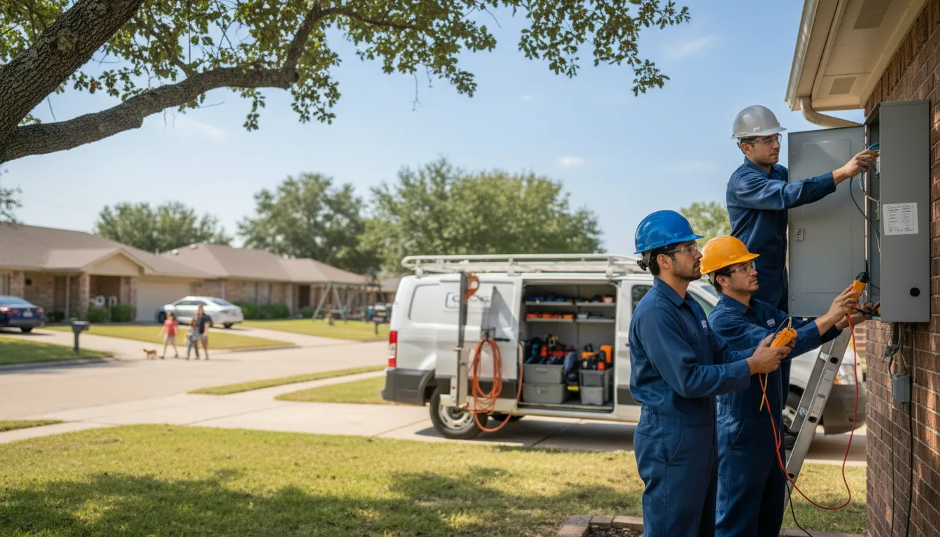 Certified electrician providing emergency electrical services in Richland, TX